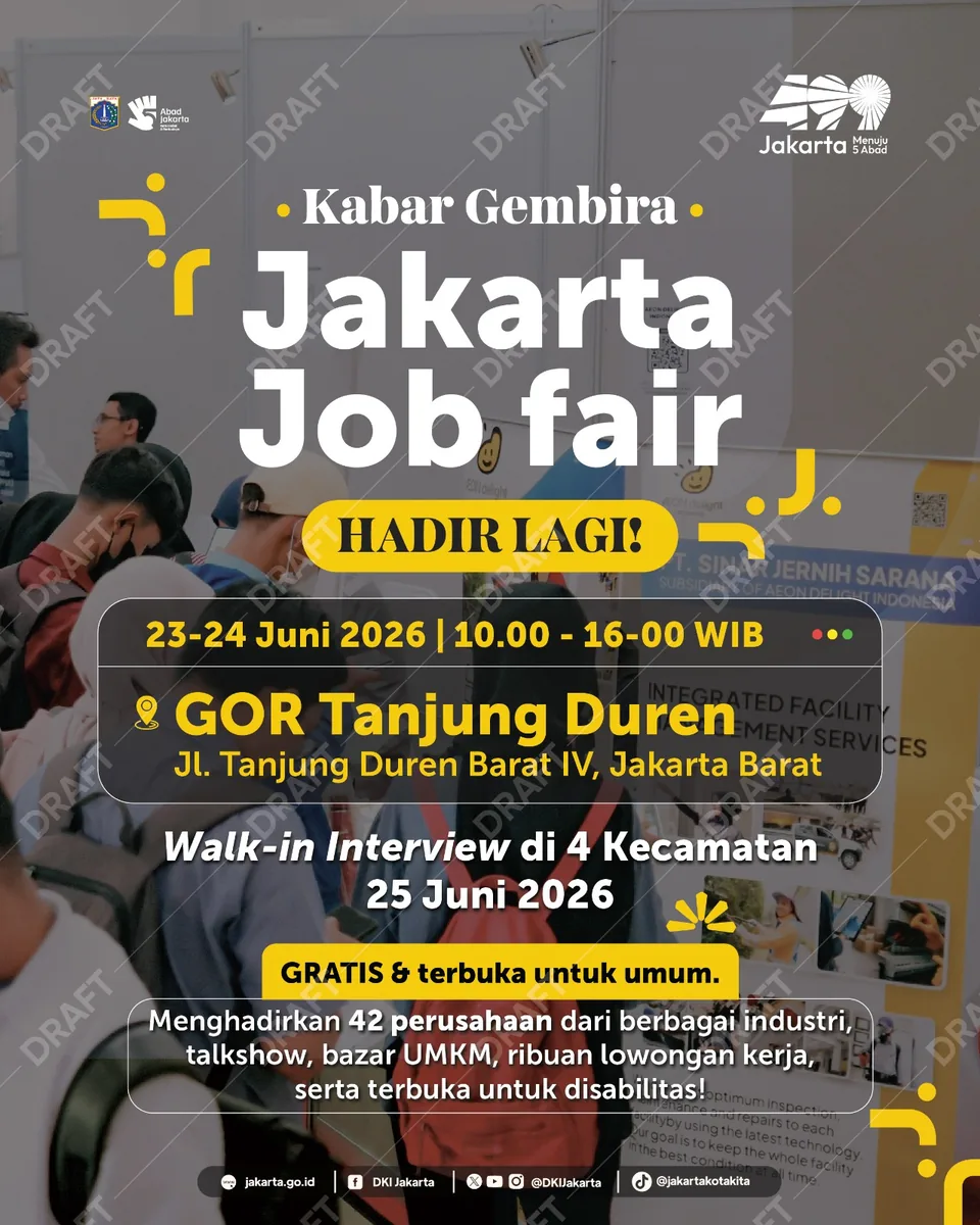 Job Fair Kabupaten Sijunjung 2026 (Suku Dinas TKTE Wilayah Kabupaten Sijunjung Barat) : 23-24 Juni 2026